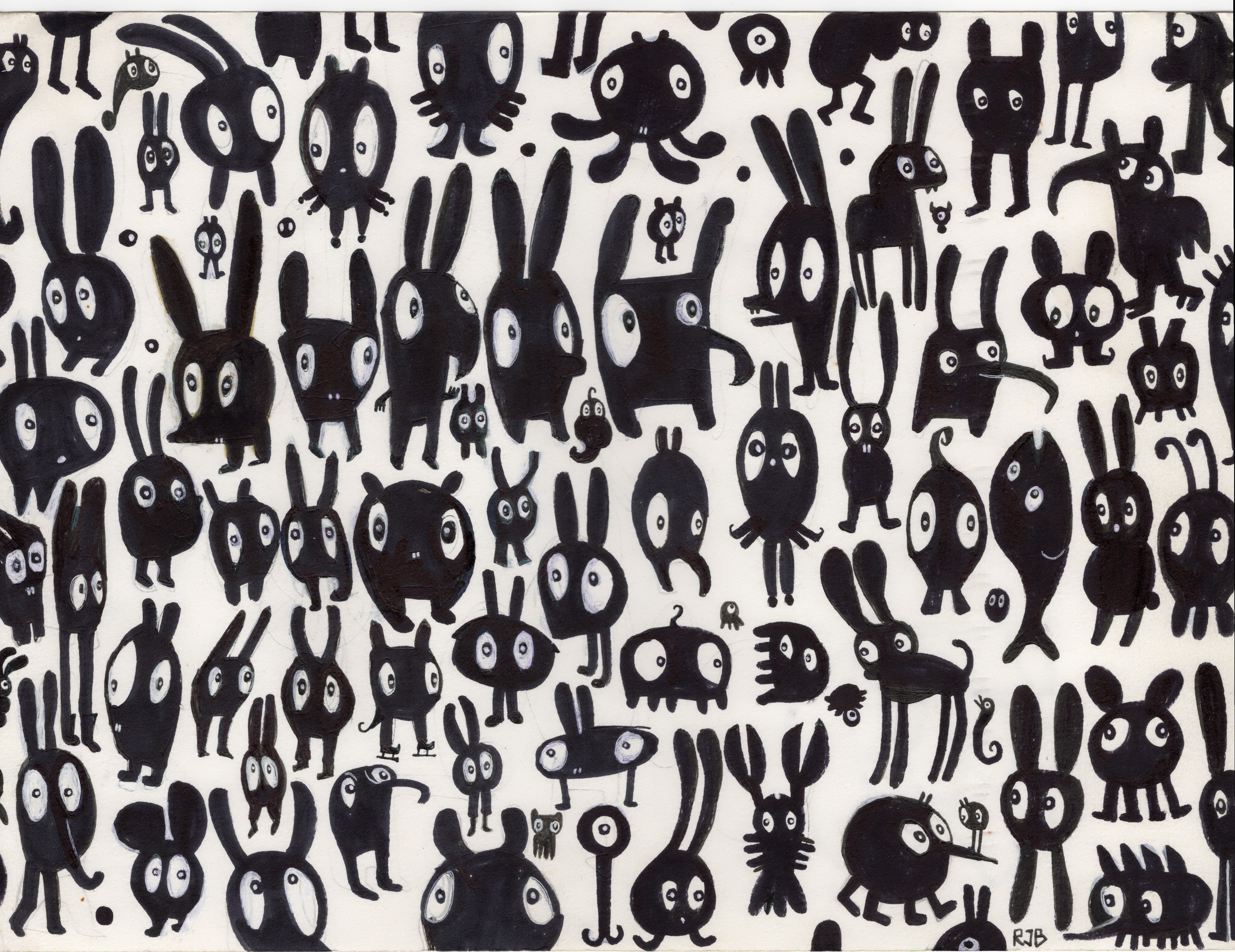 Multitude of Memes — drawing by Richard J. Bailey