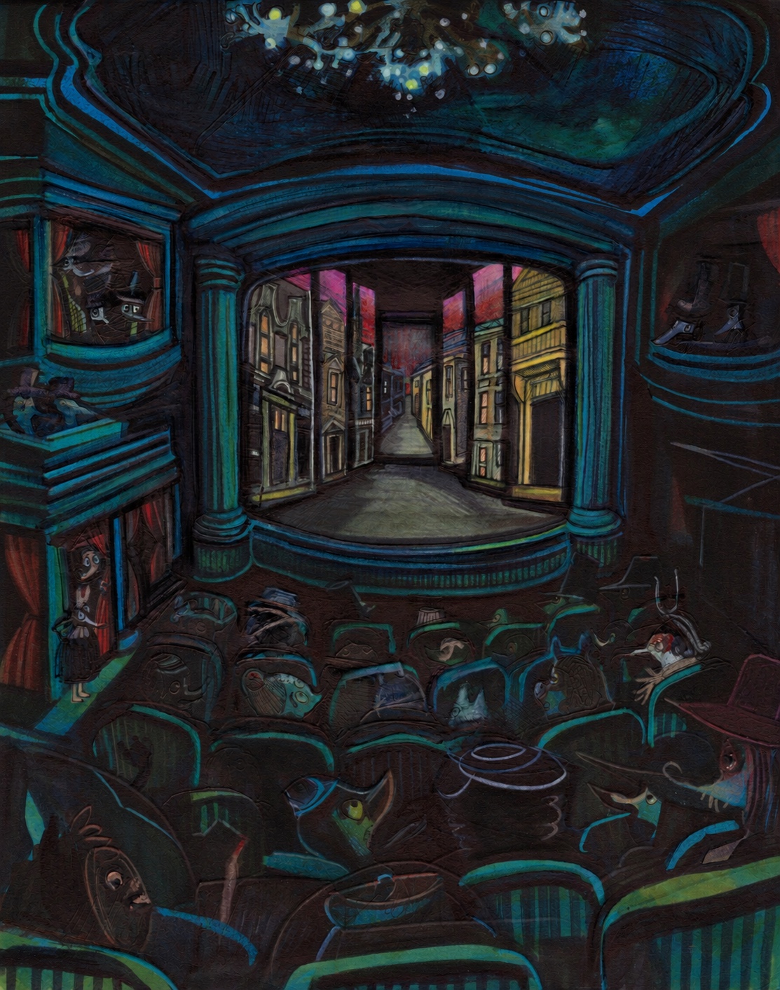 Theatre of the Mind — drawing by Richard J. Bailey
