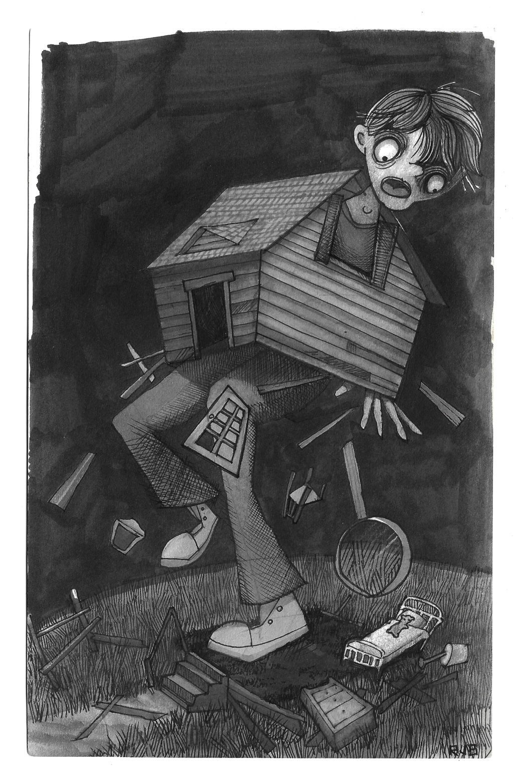 Growing Up — original drawing by Richard J. Bailey