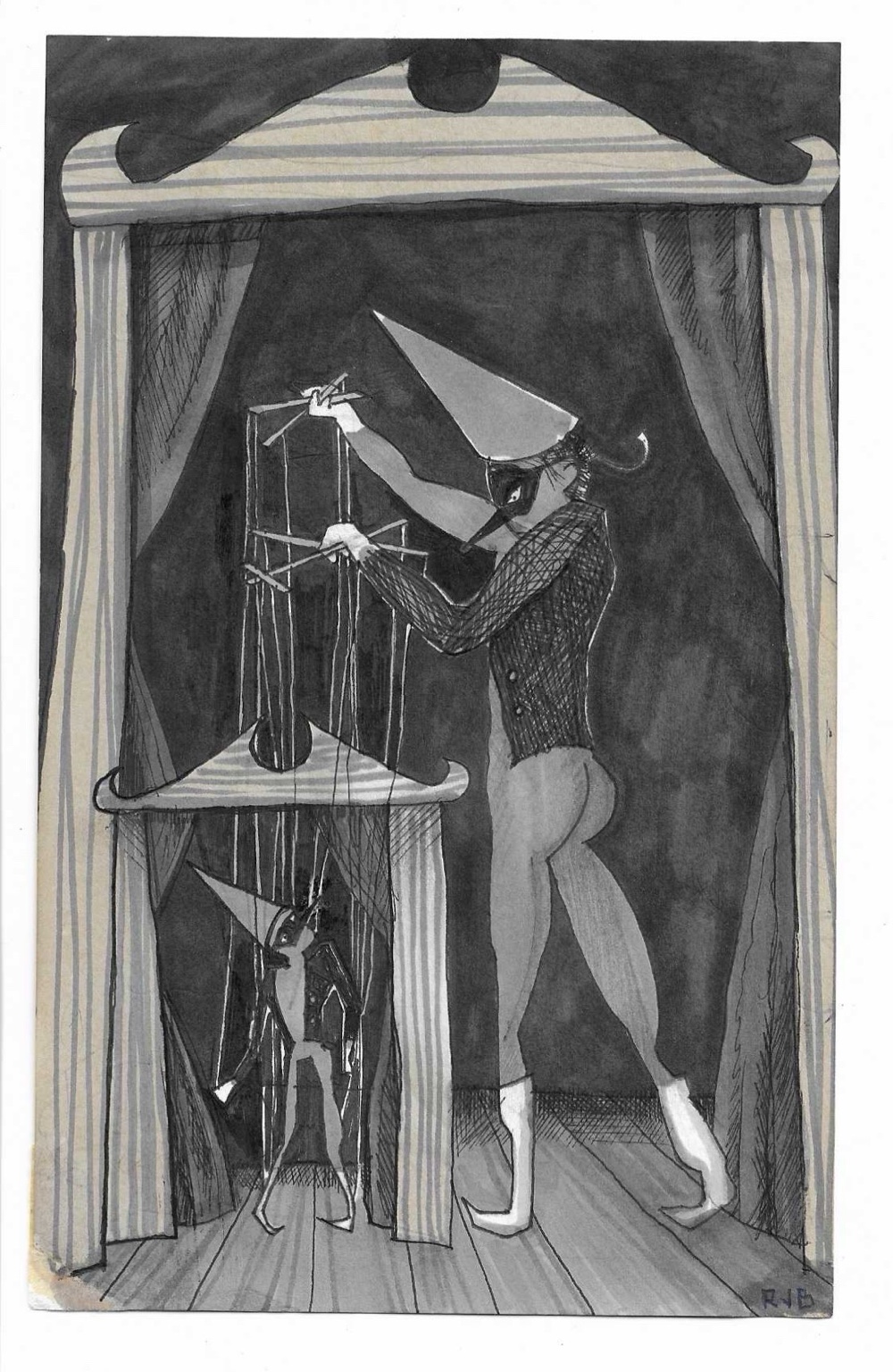 Marionette — original drawing by Richard J. Bailey